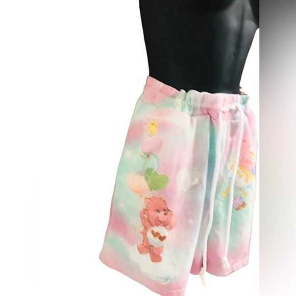 Care bears pink green watercolor effect drawstring waist cozy shorts size XL new - Picture 15 of 16